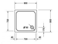 PLATO DUCHA CUADRADO D-CODE DURAVIT